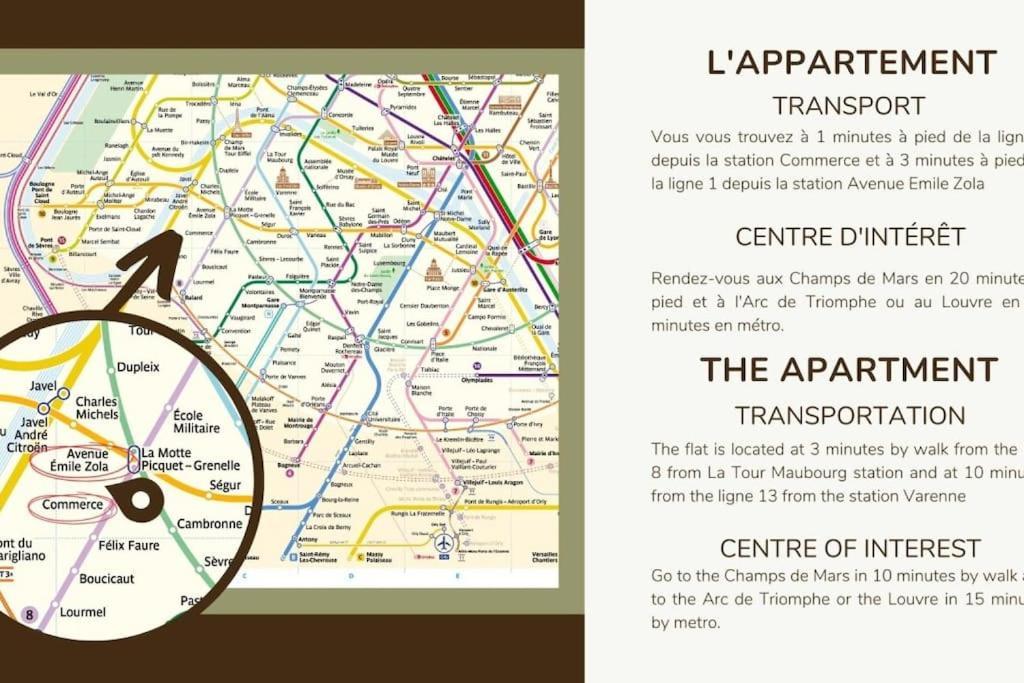 3d#appart 6pers#2 Chambres#commerce#paris 15#ac